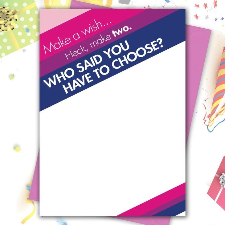 Bi Bi Bisexual Birthday Greeting Card
