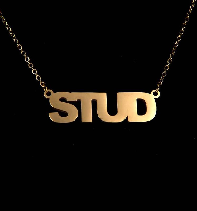 &quot;Stud&quot; 18kt Gold  Necklace