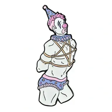 Rope Clown Boy Enamel Pin