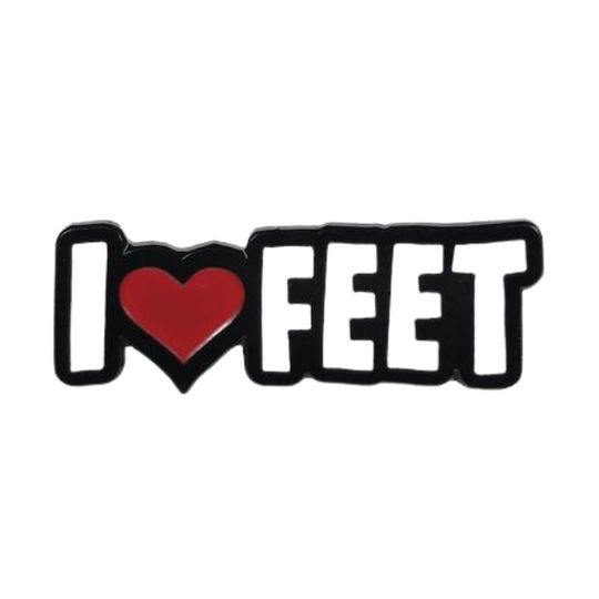 I Heart Feet Enamel Pin