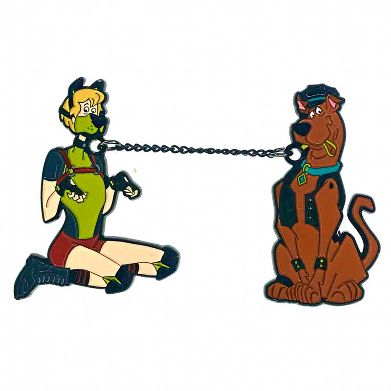 The Dog and the Stoner Pup named Shaggy Enamel Pin