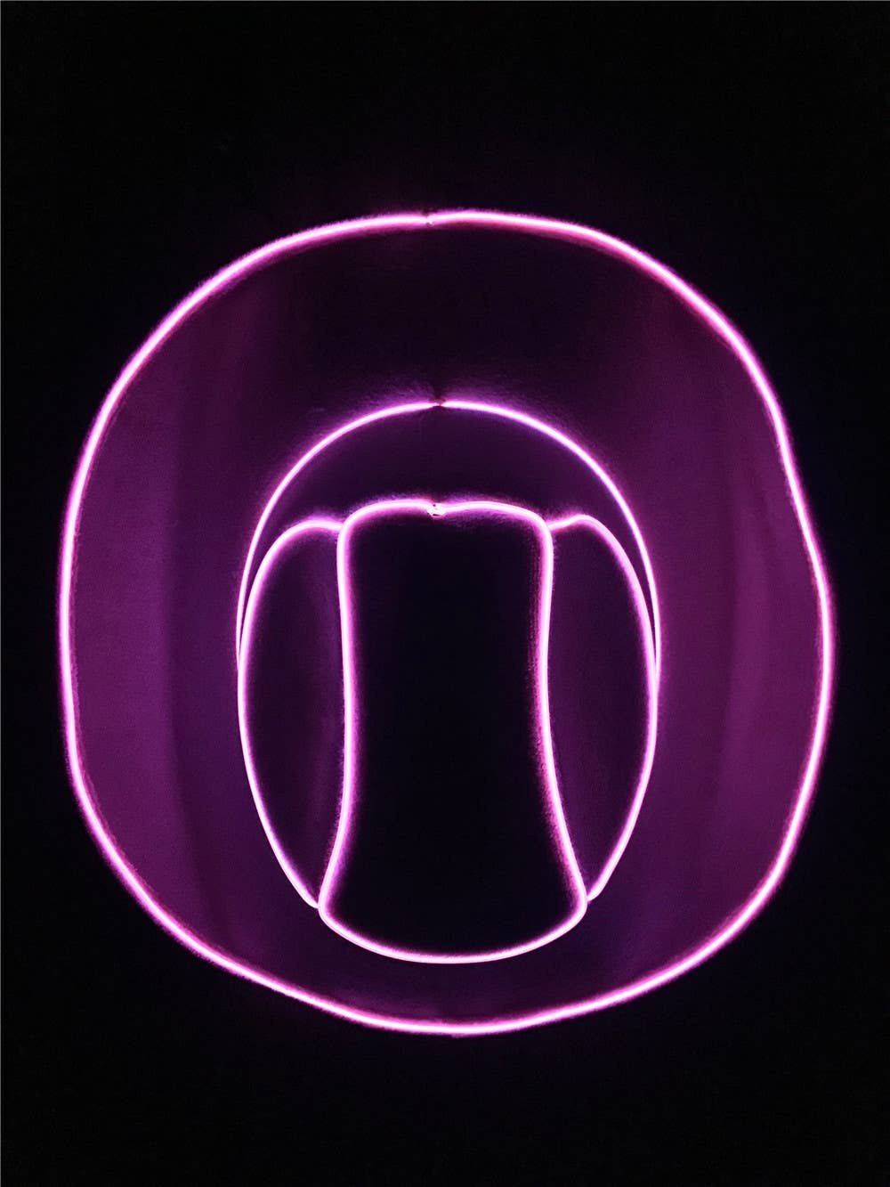 Purple Cowboy Hat - LED