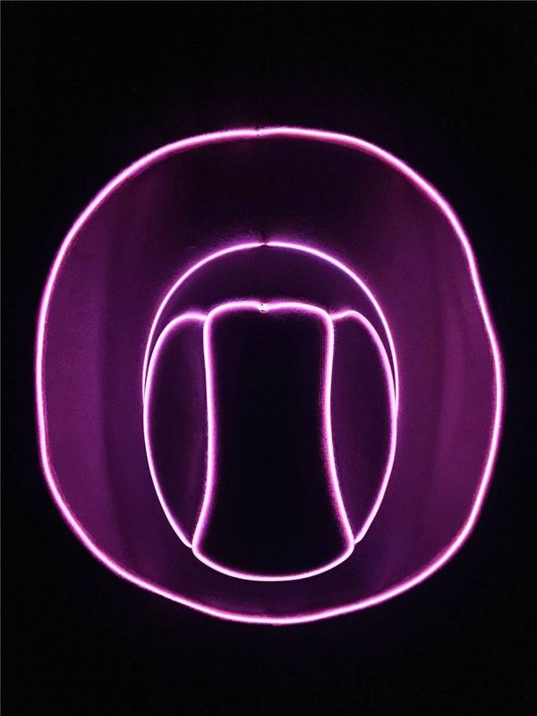Purple Cowboy Hat - LED
