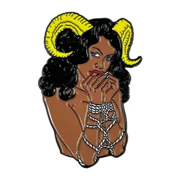 Horny Girl Enamel Pin