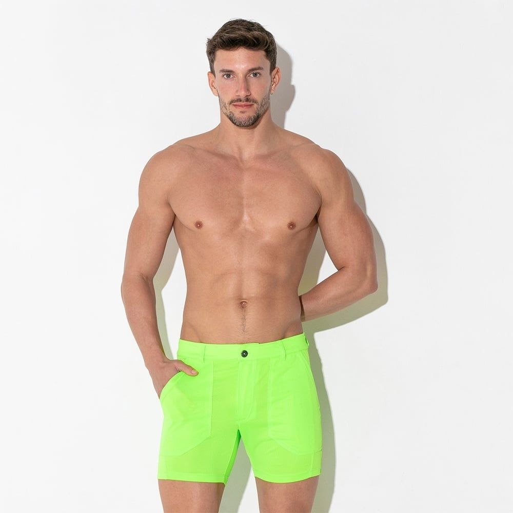 Vivid Short, Color: Lime, Size: 28