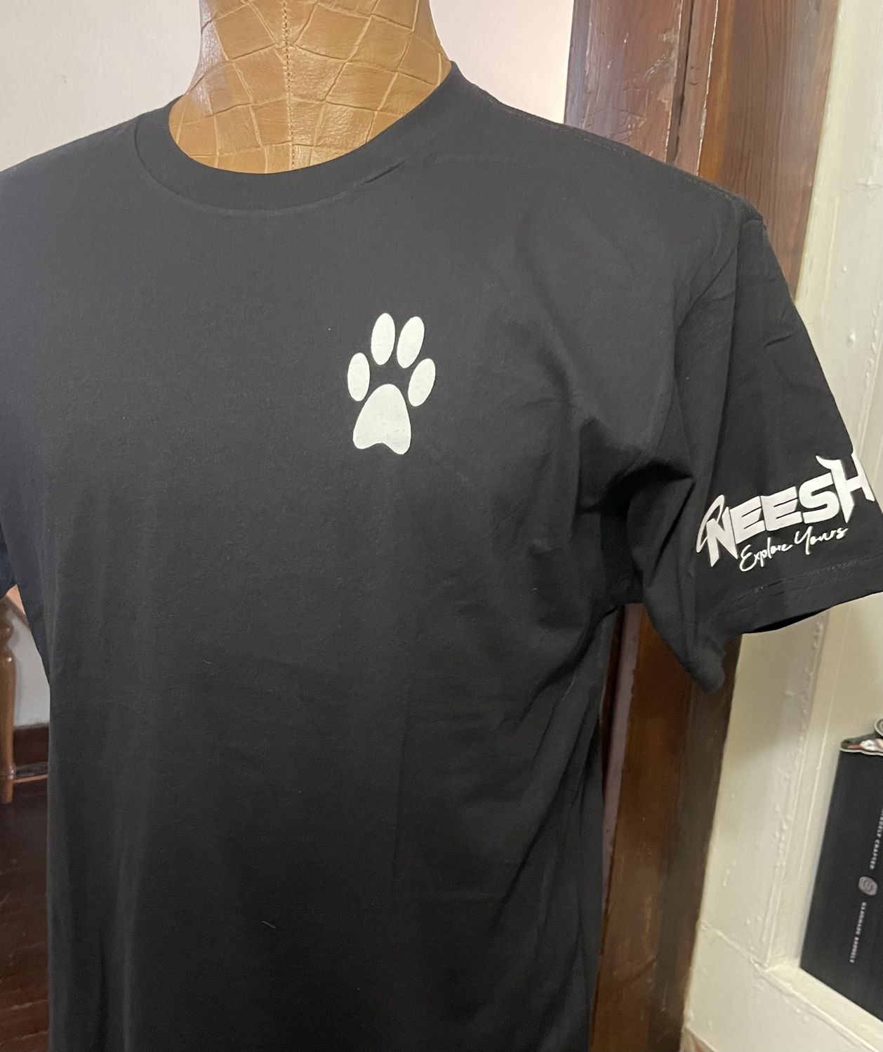Neesh-Wear Logo T-Shirt - PUP, Color: BLK/White, Size: SM