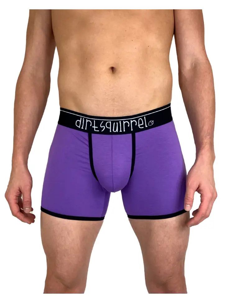 Heliotrope Purple Bamboo Boxer Brief , Size: SM