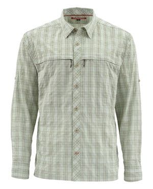 Simms Stone Cold LS Shirt, Color: Olive Plaid, Size: S