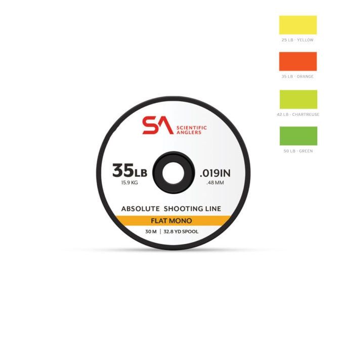 Scientific Anglers 25lb Absolute Shooting Line Flat Mono .017 30m
