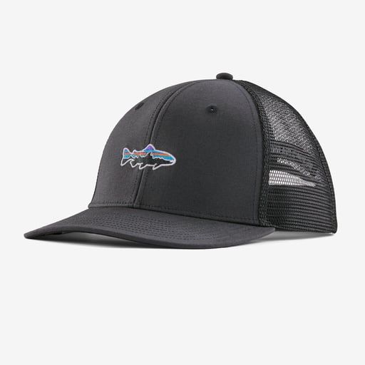 Patagonia Stand Up Trout Trucker Hat, Color: Ink Black