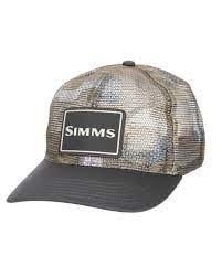 Simms Mesh All-Over Trucker Hex Flo Camo Earth One Size