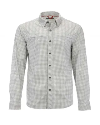 Simms M&#39;s Bugstopper LS Shirt Sterling Morada Plaid
