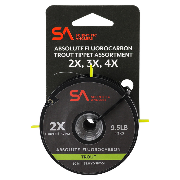 Scientific Anglers Absolute Fluorocarbon Trout Tippet Assortment, Size: 2x-4x