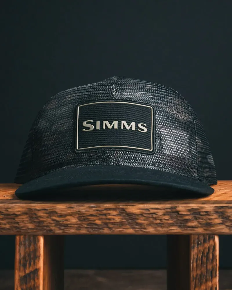 Simms Mesh All-Over Trucker Black One Size