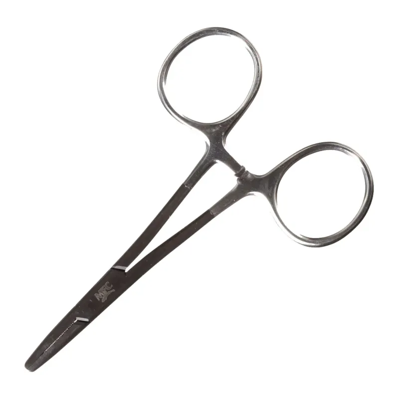 Montana Fly Company  River Steel Straight Tip 5&quot; Forceps- Black/Silver