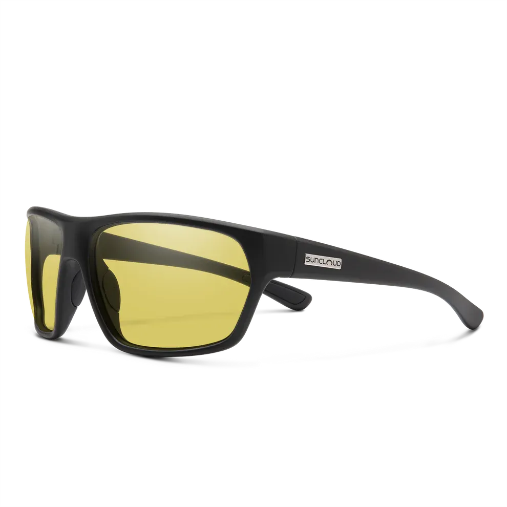 Suncloud Boone Polarized Sunglasses, Color: Matte Black/ Polar Low Light Yellow