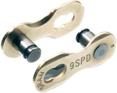 SRAM, Powerlink, 9sp chain connector, Gold, Card of 4 single