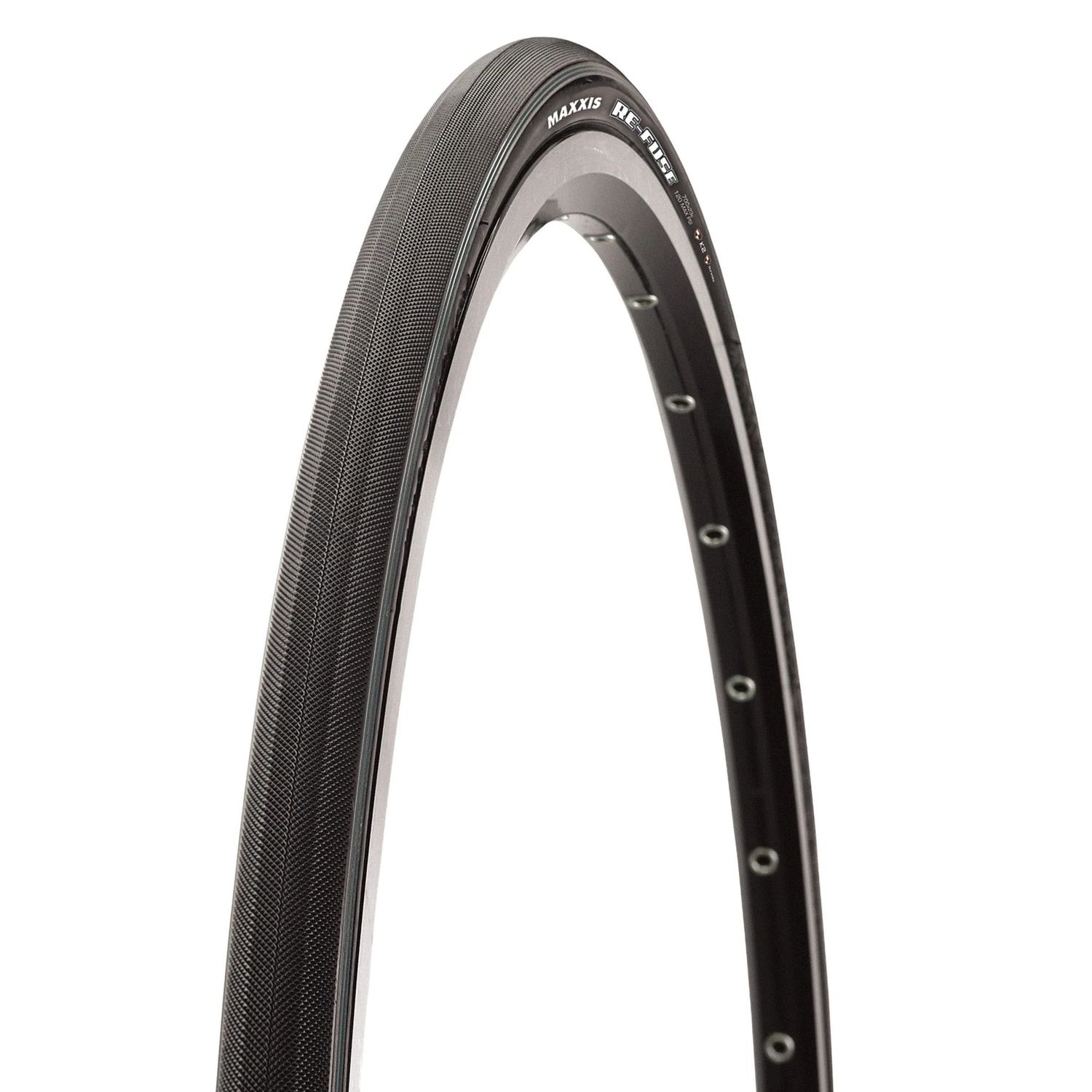 Maxxis, Re-Fuse, 700x40C, Folding Carbon Bead, Dual, Tubeless Ready, MaxxShield, 60TPI, 75PSI, Black