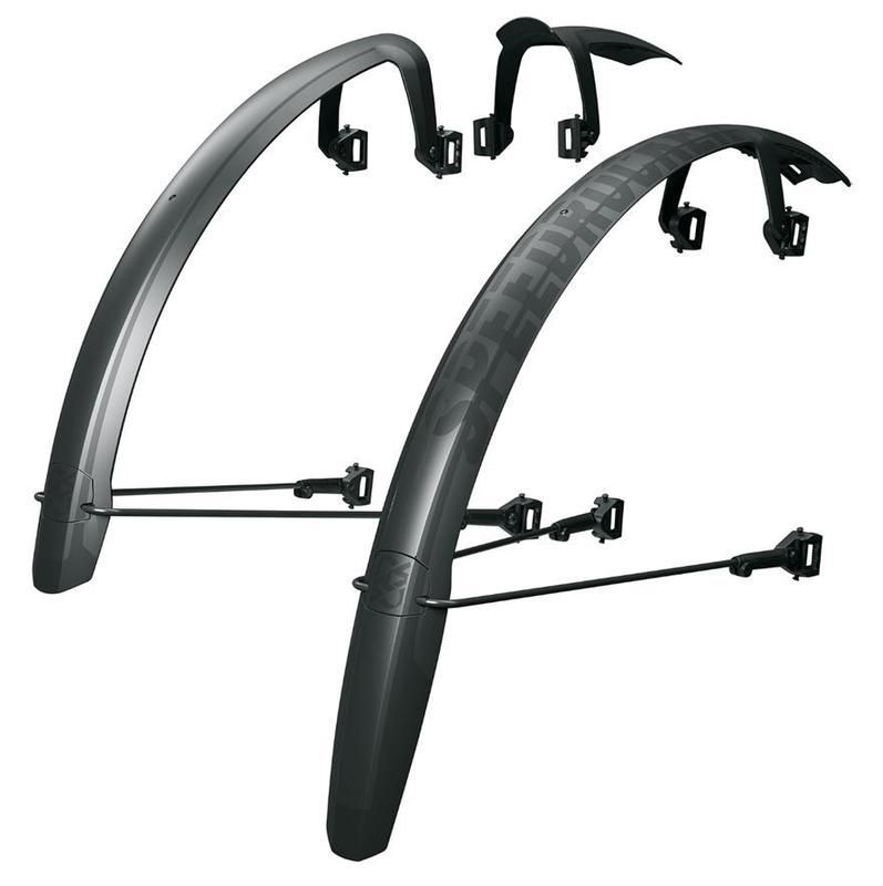 SKS Speedrocker XL Gravel Fender Set, Clip-on, 27.5&quot; &amp; 29&quot;, Max Tire Width 52mm, Black