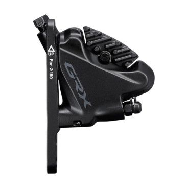 HYDRAULIC DISC BRAKE, BR-RX400, GRX, FRONT, FLAT MOUNT, W/ADAPTER FOR 140/160MM ROTOR,W/L03A RESIN PAD(W/FIN)