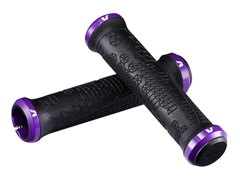 LIV SUPERA DOUBLE LOCK-ON GRIP BLACK/PURPLE