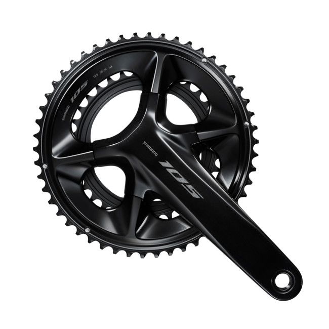 FRONT CHAINWHEEL, FC-R7100, 105, FOR REAR 12-SPEED, HOLLOWTECH 2, 172.5MM, 50-34T W/O CG, W/O BB PARTS, BLACK