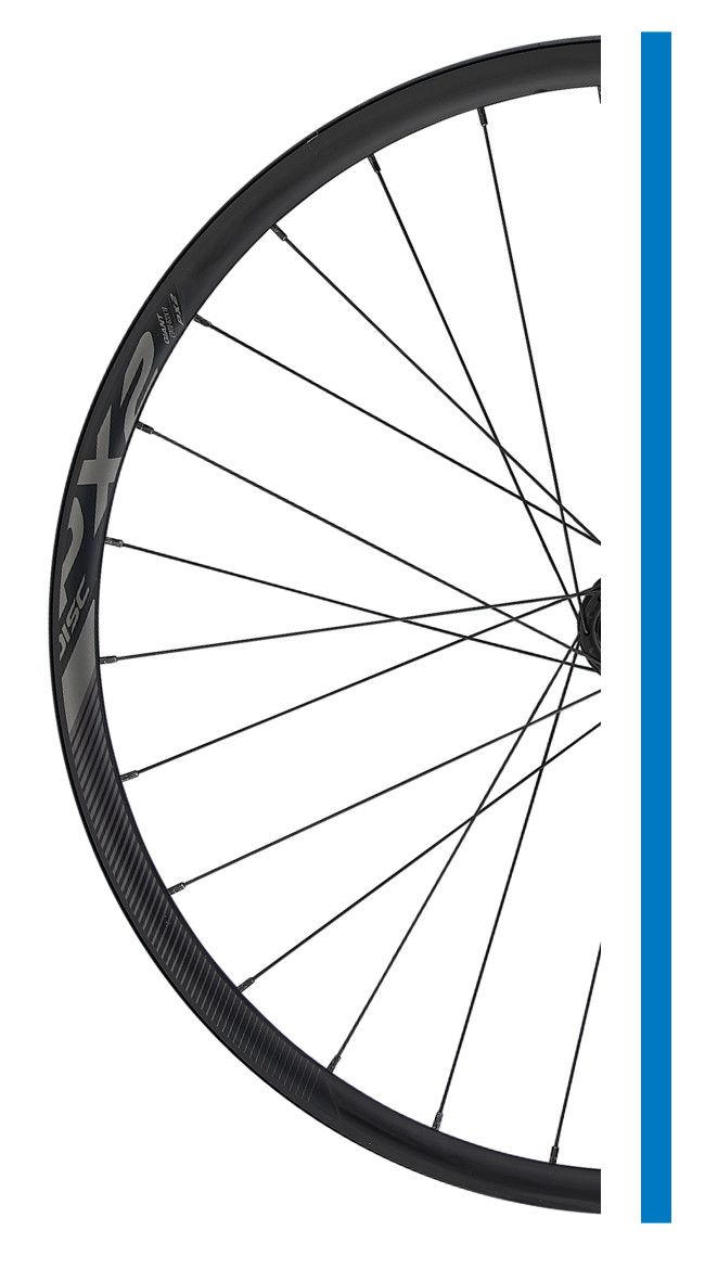 Wheel 21 P-X2 Front 700c 24h Disc, 100x12mm, Matte Black/Bla