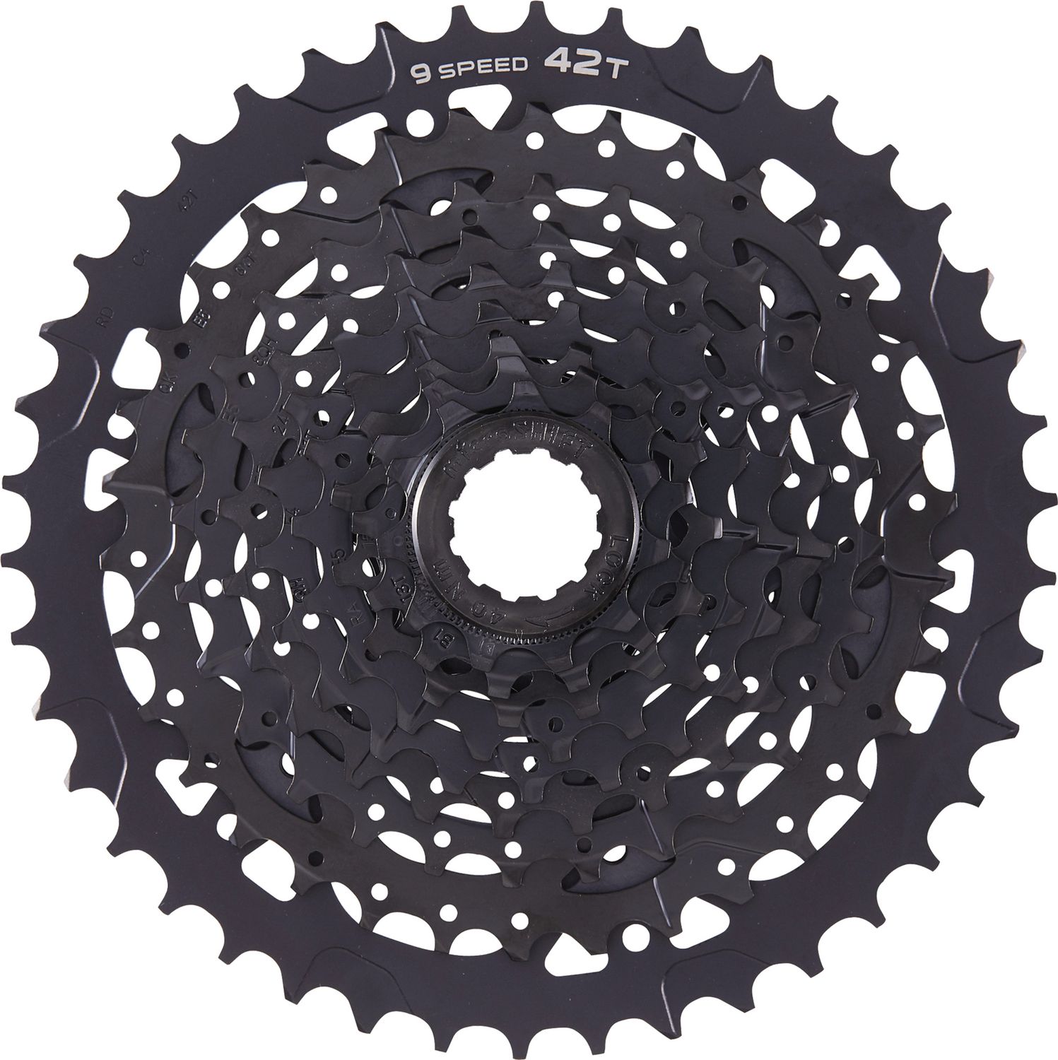 microSHIFT ADVENT Cassette - 9 Speed, 11-42t, Black, ED Coated, Alloy Large Cog
