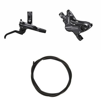 Disc Brake Assembled Set/J-Kit, Deore, BL-M6100(R), BR-M6120(R), W/O Adapter, Metal Pad (W/O Fin), 1700mm Hose (SM-BH90-SS Black), W/Connecter Insert
