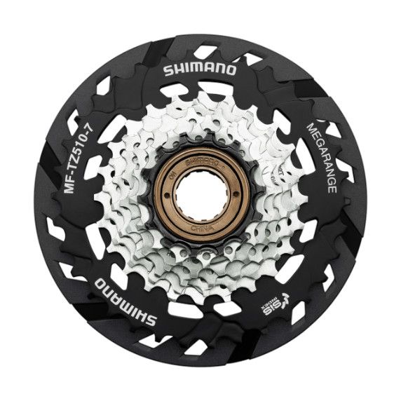 Multiple Freewheel MF-TZ510-7 7-Speed 14-16-18-20-22-24-34T With Spoke Protector