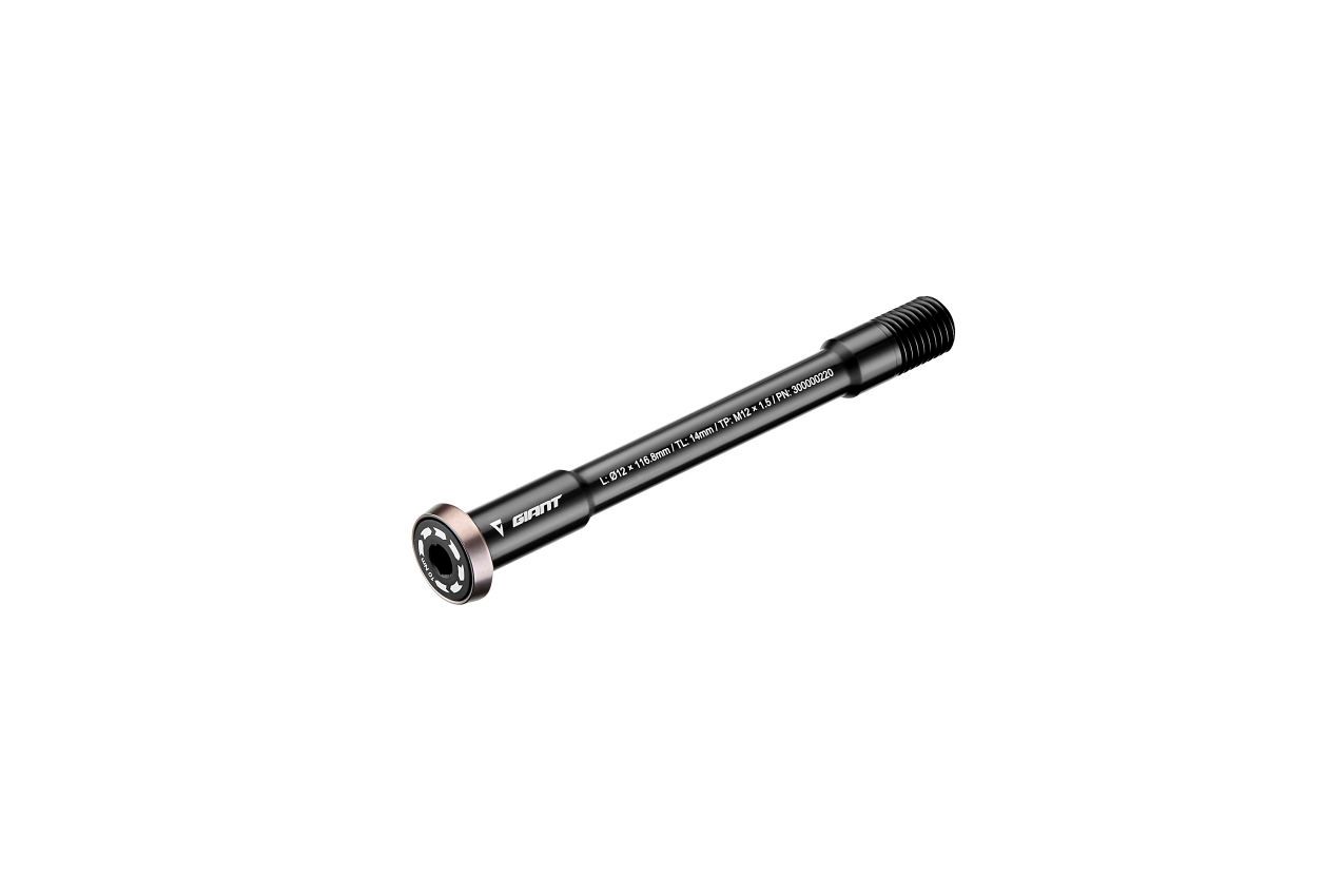 Lightweight Road Thru Axle Front Black M12 x 1.5