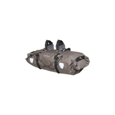 Ortlieb Bike Packing Handlebar Pack Hook And Loop Straps Dark Sand 9L