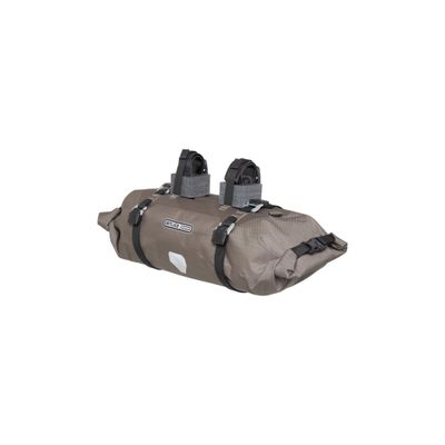 Ortlieb Bike Packing Handlebar Pack Hook And Loop Straps Dark Sand 9L
