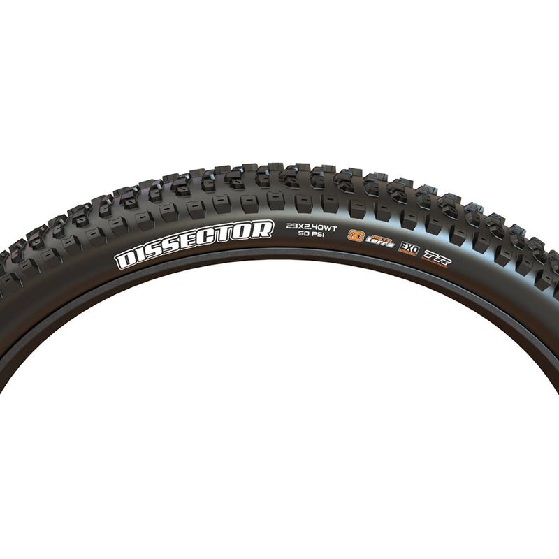 Maxxis, Dissector, Mountain Tire, 27.5''x2.40, Folding, Tubeless Ready, 3C Maxx Grip, DH, Wide Trail, 60x2TPI, Black
