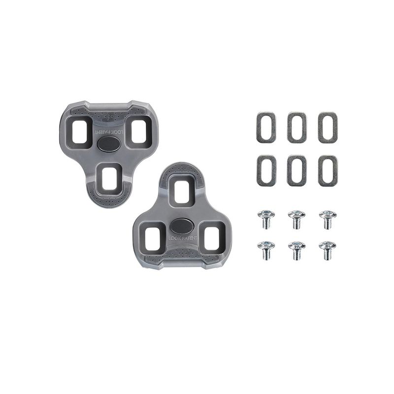 Look, Keo Grip, Cleats, Compatibility: Keo Grip, Float: 4.5°, Grey, Pair
