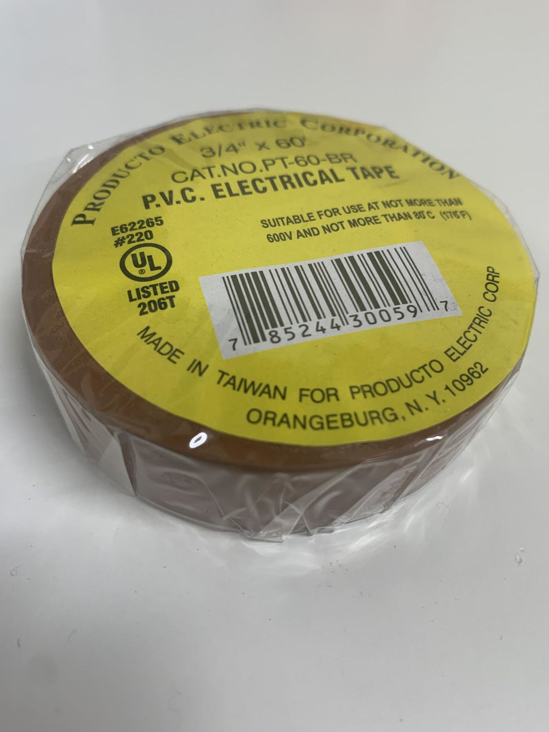 TAPE  ELECTRICO 3M 3/4 X 60&#39; TEMFLEX  BROWN - 1400C