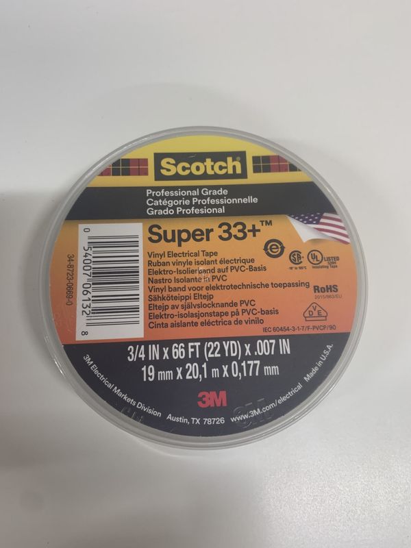 TAPE 3M 3/4 inch X 66&#39; 33+SUPER