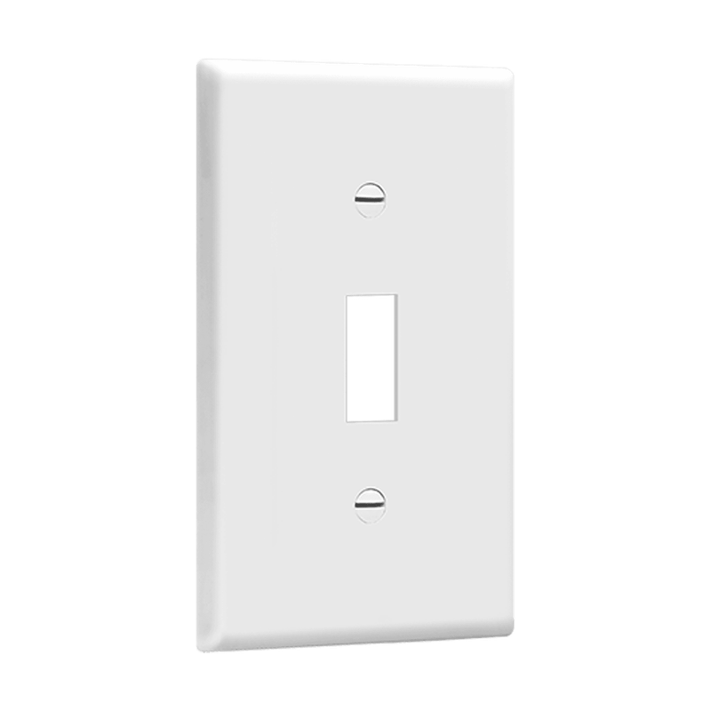 8811-W 1-GANG TOGGLE SWITCH PLATE WHiTE (TAPA BLANCA 1 GANGA)