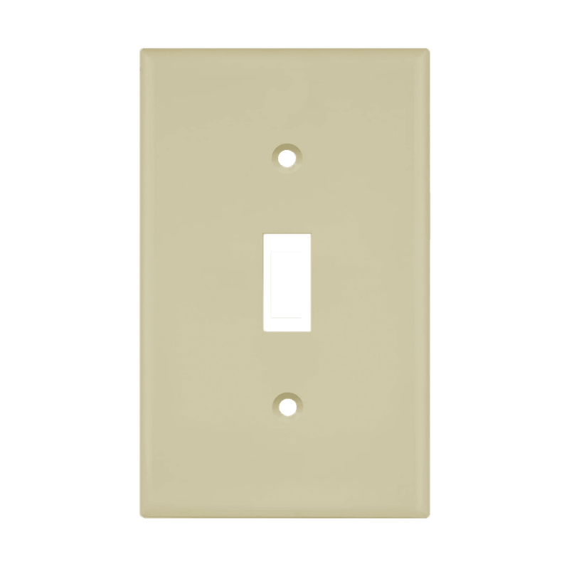 8811-I 1-gang toggle switch plate, Ivory (TAPA SENCILLA IVORY)