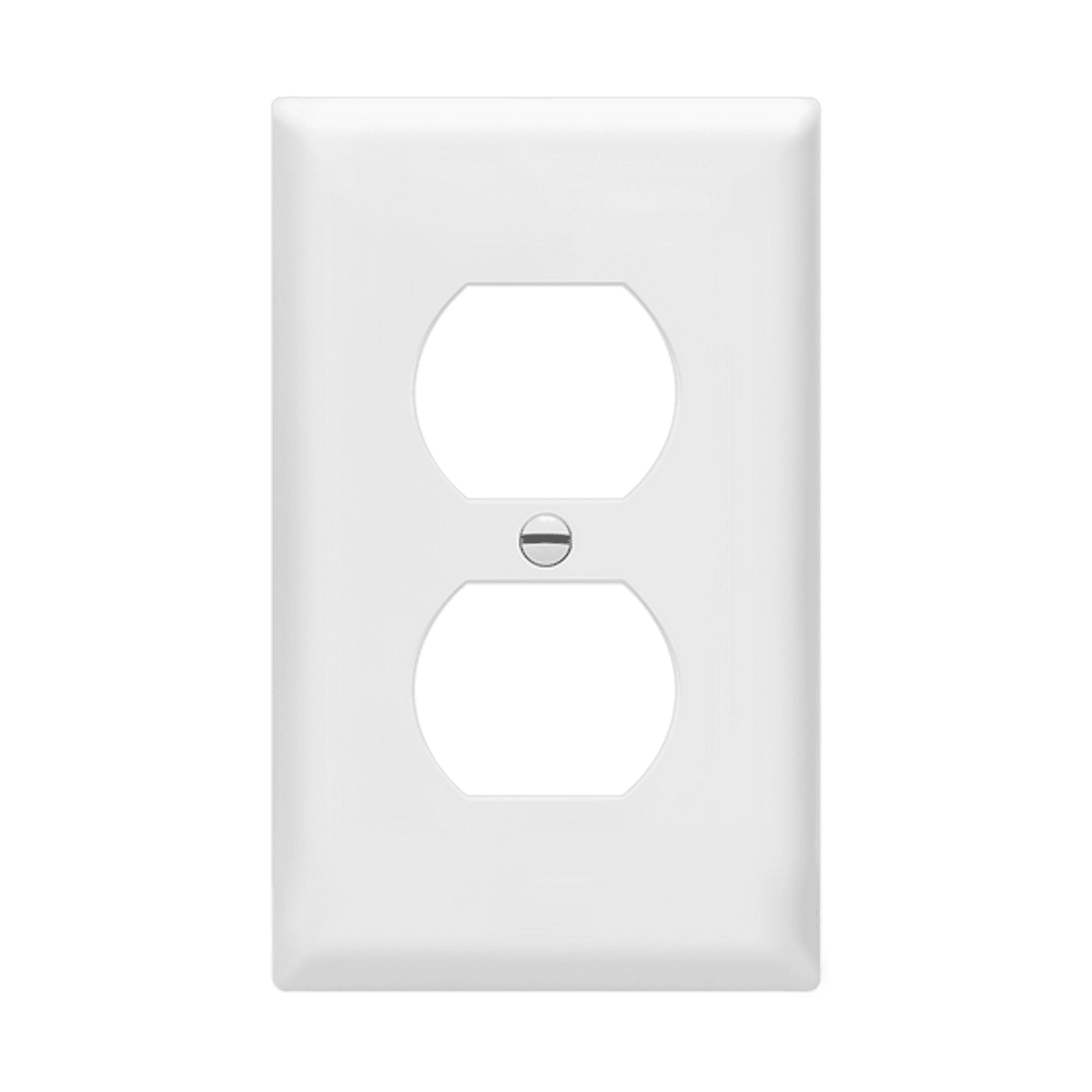 8821-W-1 GANG DUBLEX RECEPTACLE PLASTIC PLATE (TAPA BLANCA RECEPTACULO DOBLE)