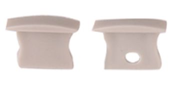 LBAP1806-EC END CAP ALUMINUM CHANNEL, 1 PC WITH HOLE + 1 PC WITHOUT HOLE / 1 PAIR