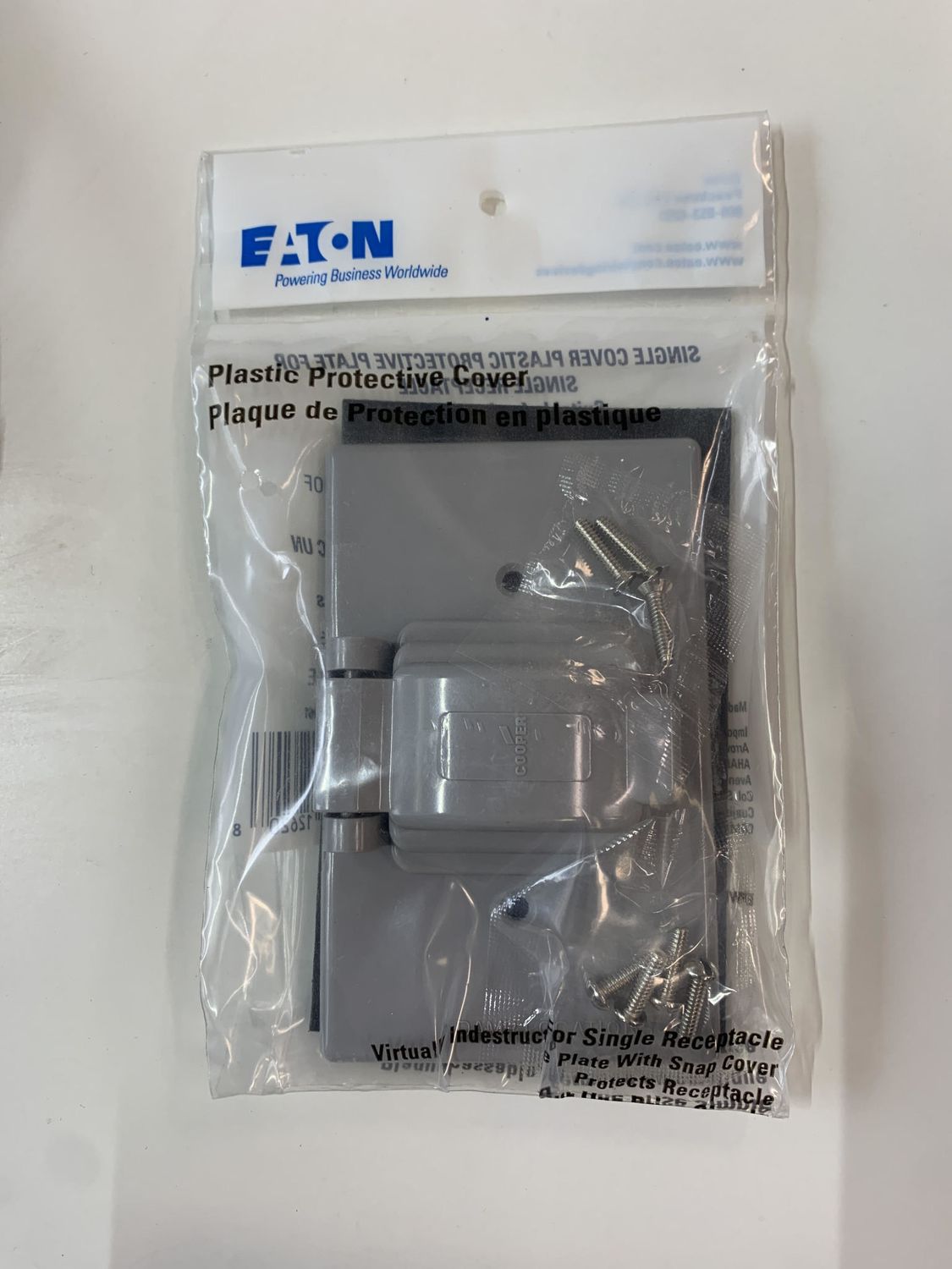 TAPA W/P LEXAN RECEPTACULO TAPA WEATERPROOF SENCILLO GRIS S1961