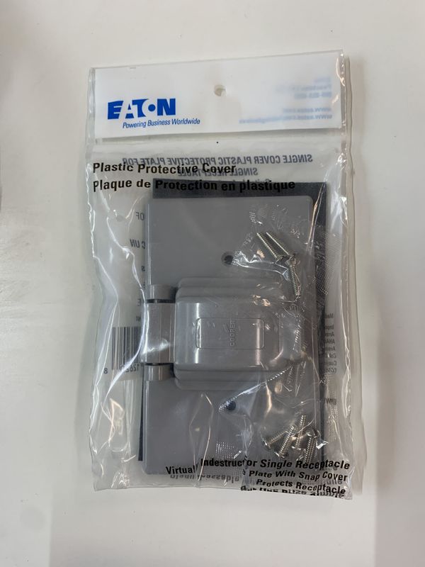 TAPA W/P LEXAN RECEPTACULO TAPA WEATERPROOF SENCILLO GRIS S1961