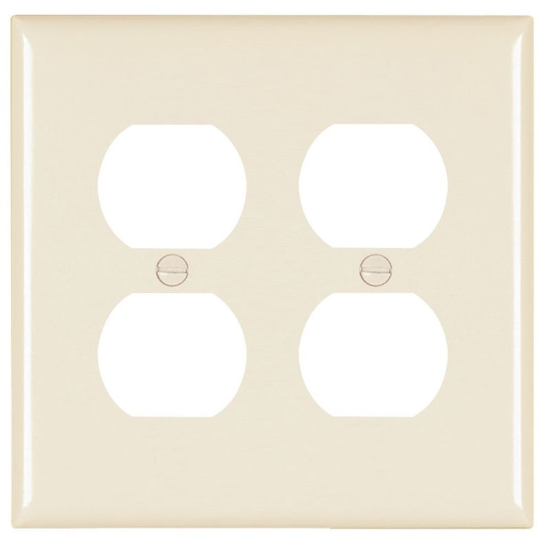 8822-I 2-gang duplex receptacle plastic plate, I