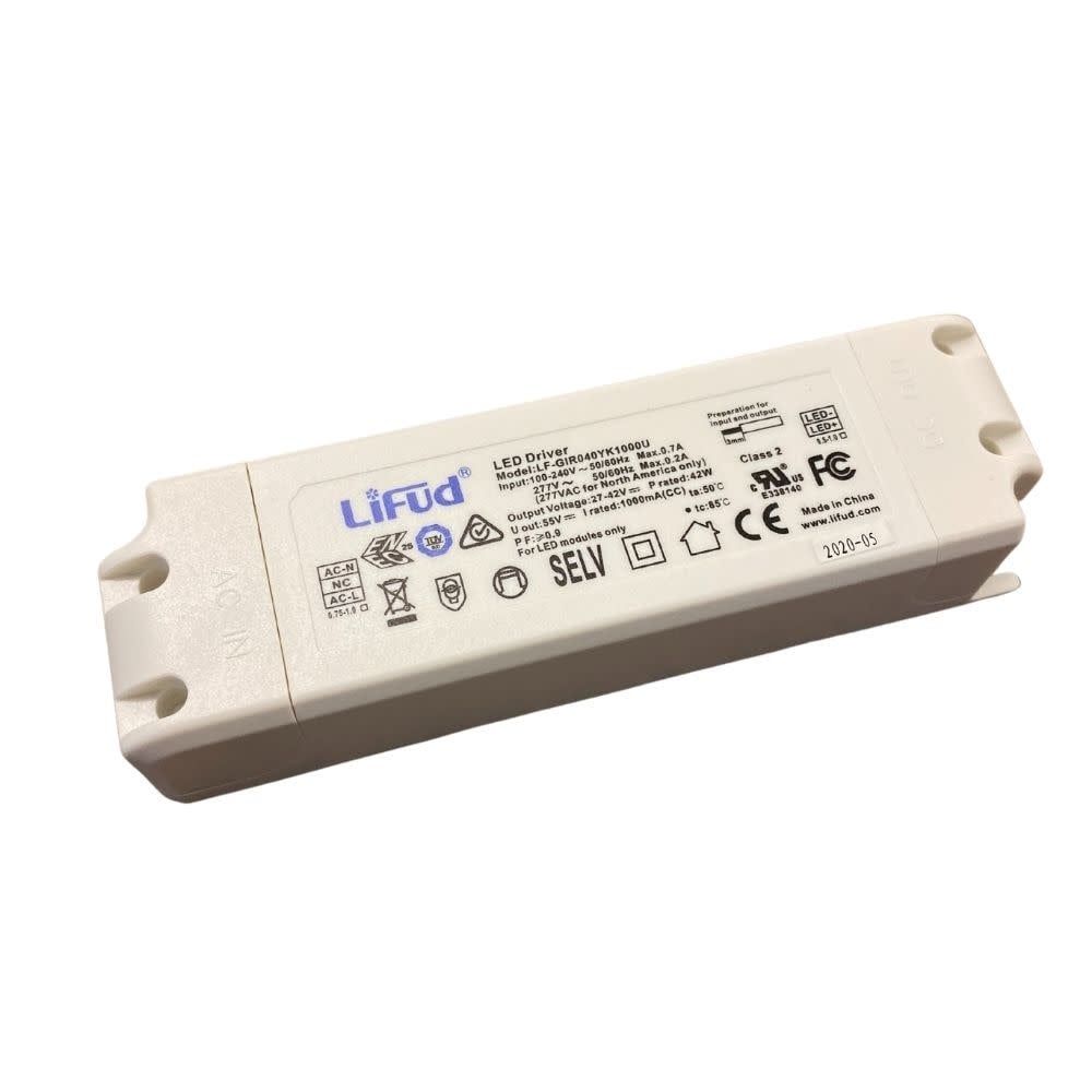 LED DRIVER LF-GIR040YK1000U 100-277V 27-42 OUTPUT VOLTAGE 42W U OUT 55V
