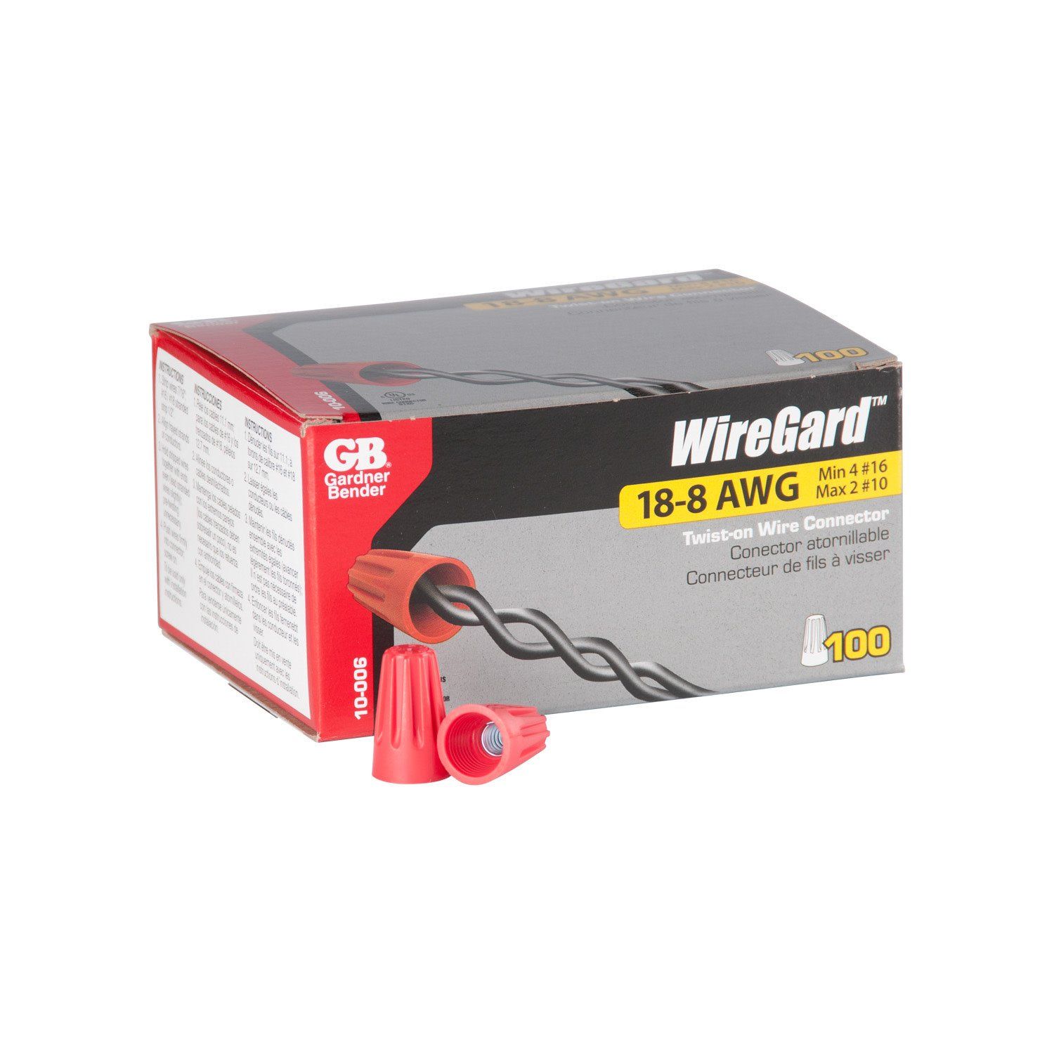 WIRE CONNECTOR GRANDE ROJO -GB-10-006 (CAJA DE 100PCS)