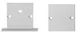 LBAPR2525-EC  ALUMINUM CHANNEL END CAPS, 1 PC WITH HOLE  + 1 PC WITHOUT HOLE / 1 PAIR