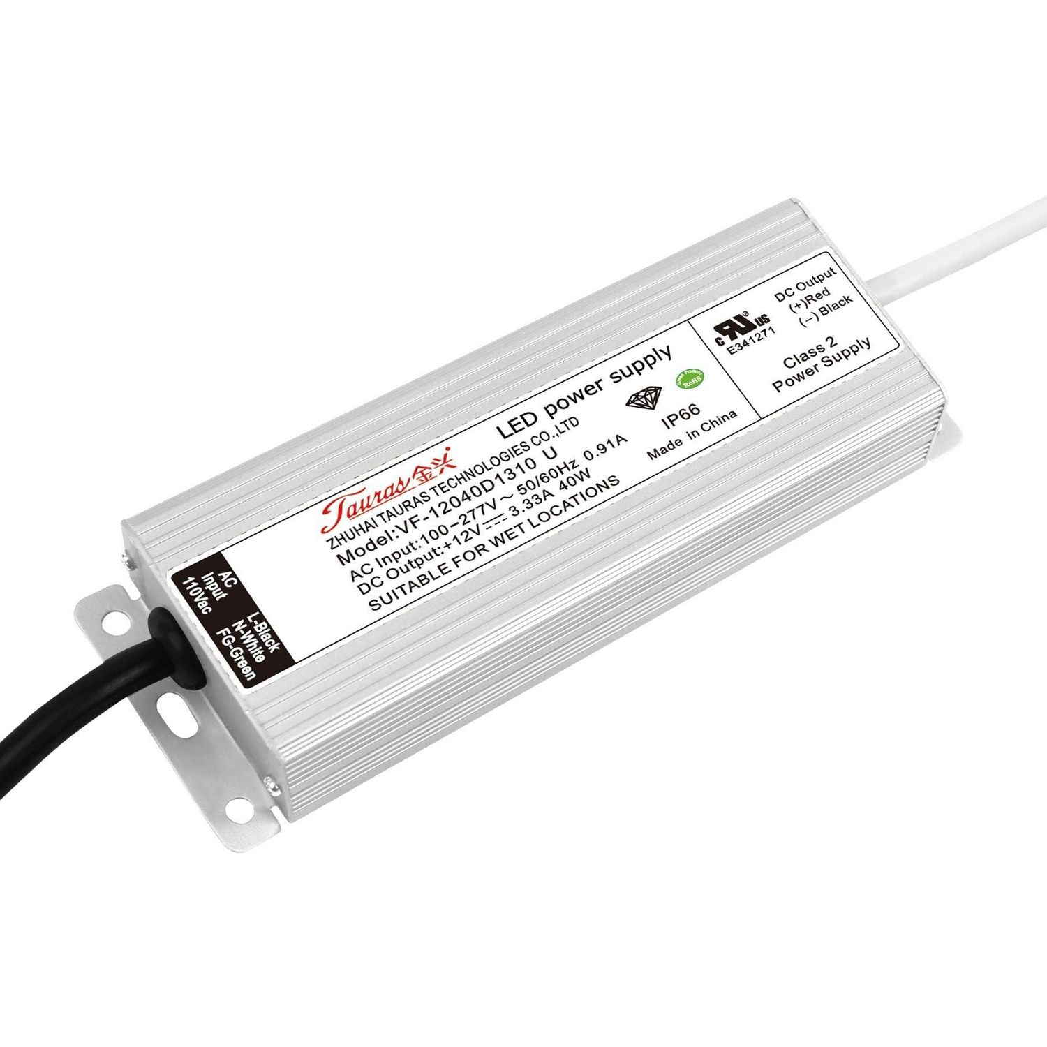 VF-24040D1310 40W DRIVER 100-277V 24V 1.67A MAX OUTPUT CURRENT STRIP DRIVER