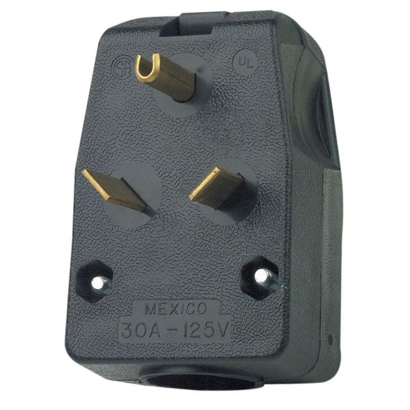 LEVITON 830-E TRAVEL PLUG MACHO 30 AMPS/125, NEMA TT-30P
