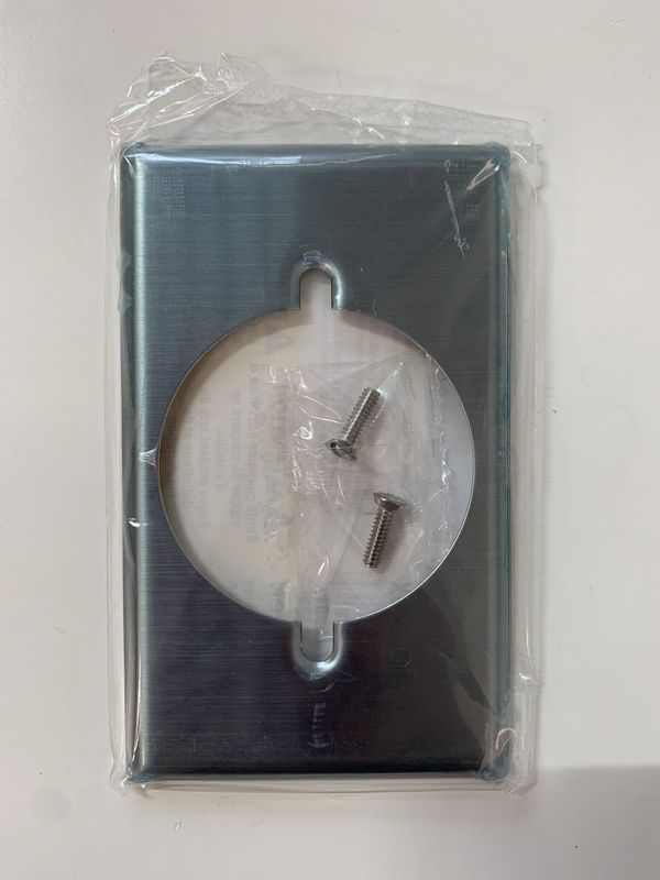 15 49275 PLACA 2X4 RECEPTACULO 30/50AMP STAINLESS  STEEL/ 93221-BOX EATON